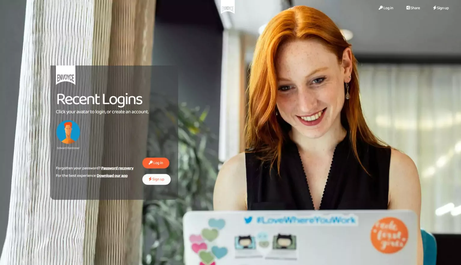 Log in to Envoyce